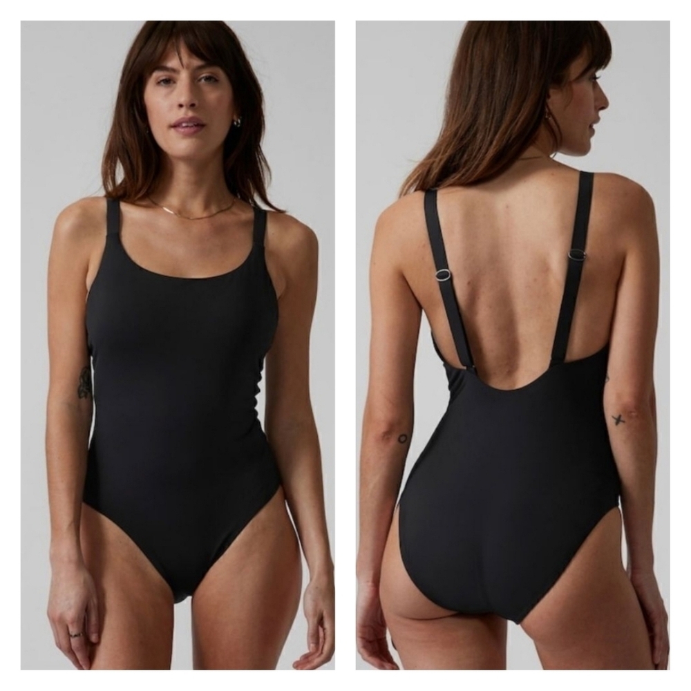 ATHLETA Hermosa One Piece Swimsuit Black